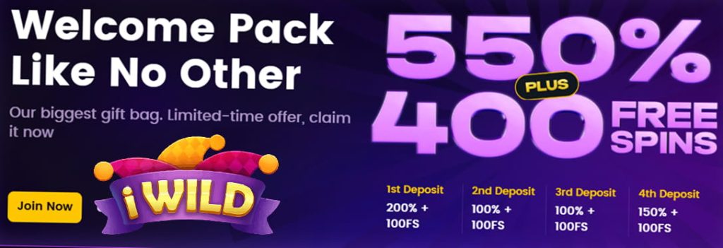 iWild casino bonus